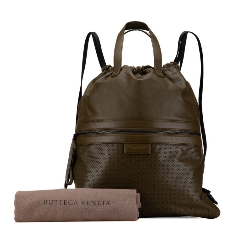  Bottega Veneta reje-ro рюкзак рюкзак 567222 хаки кожа женский BOTTEGAVENETA [ б/у ]