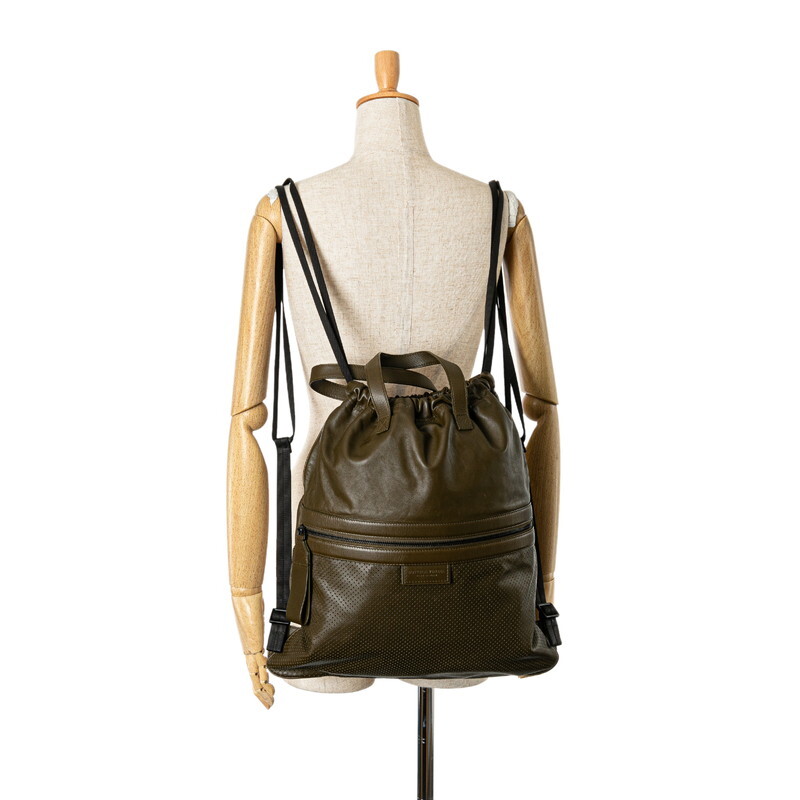  Bottega Veneta reje-ro рюкзак рюкзак 567222 хаки кожа женский BOTTEGAVENETA [ б/у ]