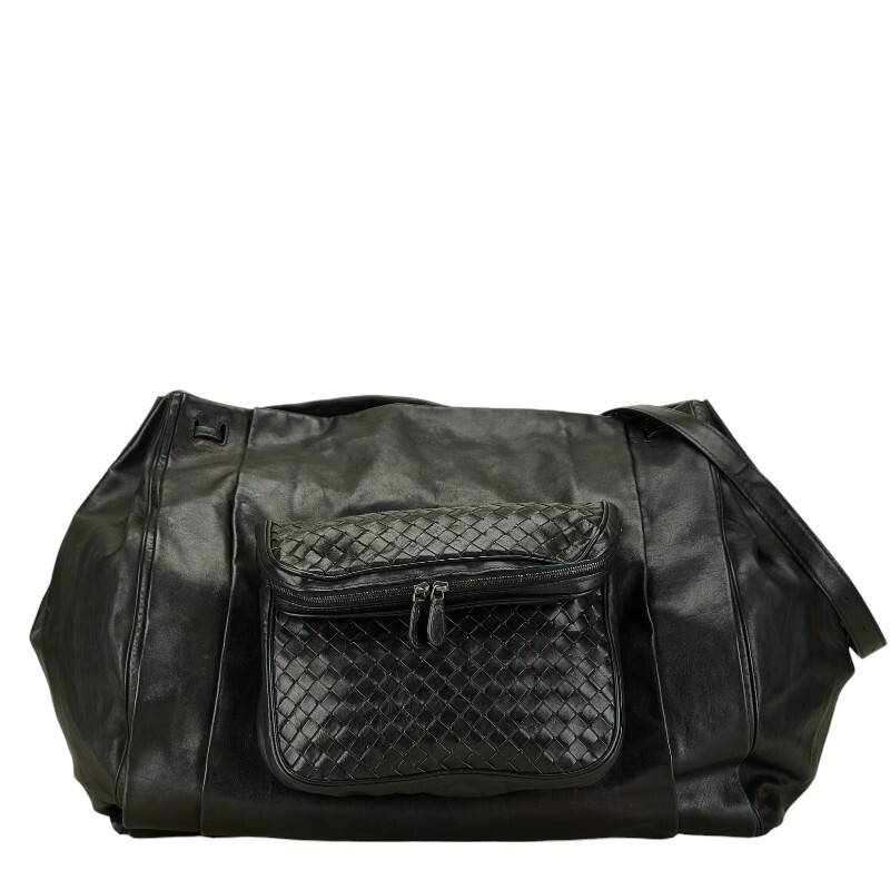  Bottega Veneta сетка наклонный .. сумка на плечо 248521 чёрная кожа мужской BOTTEGAVENETA [ б/у ]