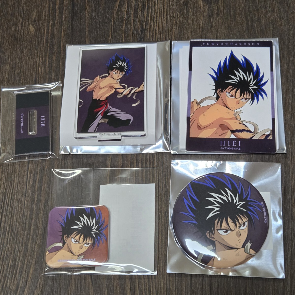 幽☆遊☆白書 幽遊白書 LOFT 魔界編バトルver アクリルスタンド アクリルカード 缶バッジ イベント限定 購入特典缶バッジ 飛影 4点セット