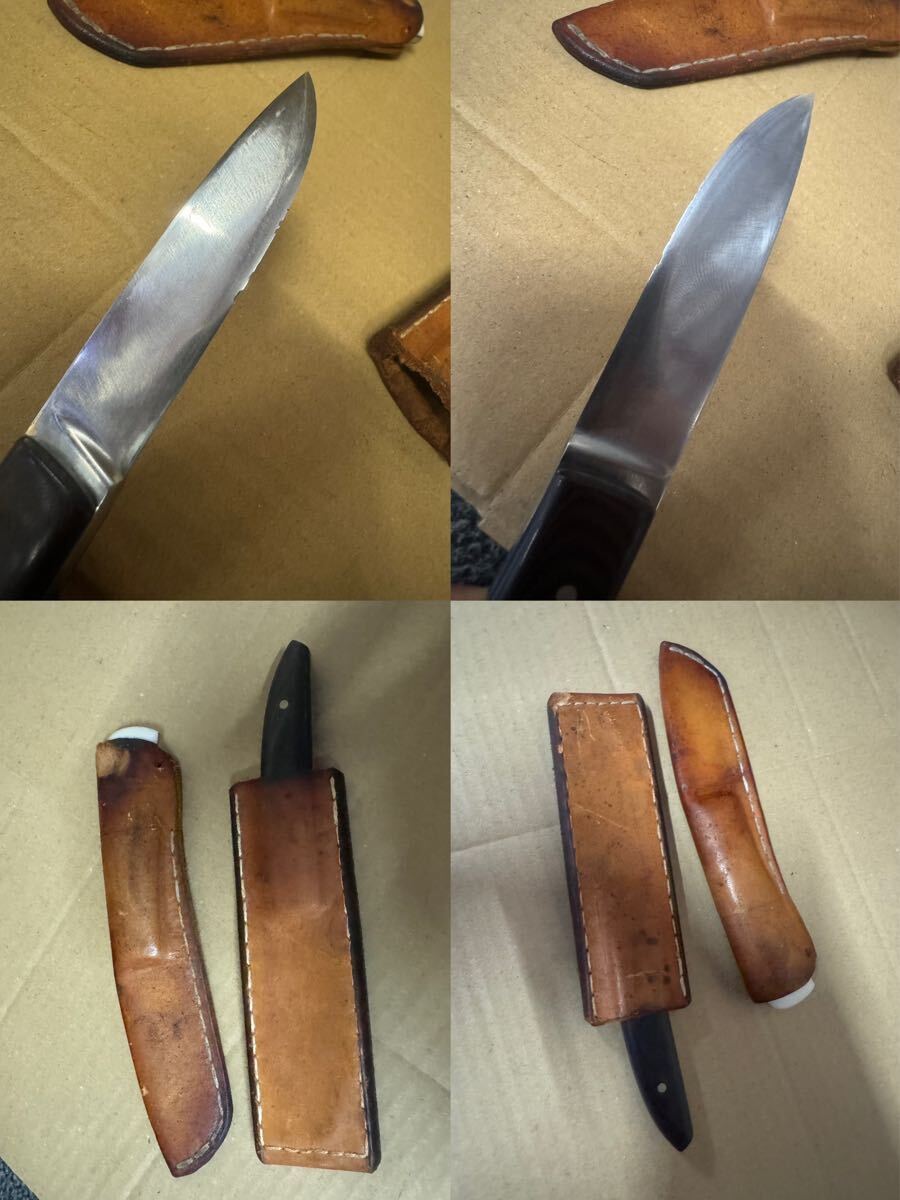 銘は見つけて無い、メーカー不明!ナイフ 革ケース付き、現状品 銘は見つけて無い、メーカー不明!ナイフ 革ケース付き、現状品