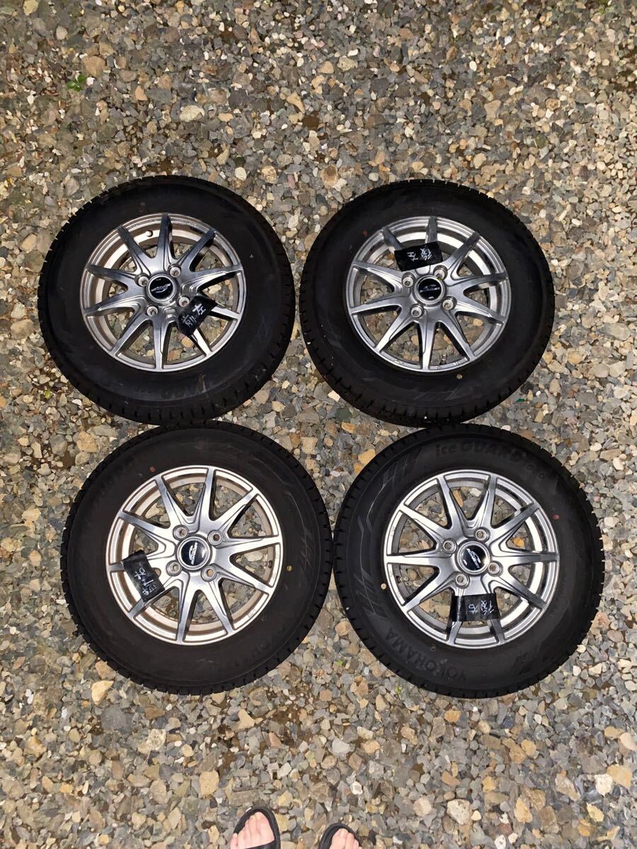 145/80R13 スタッドレスアルミホイール付き バリ溝 アルト 軽自動車