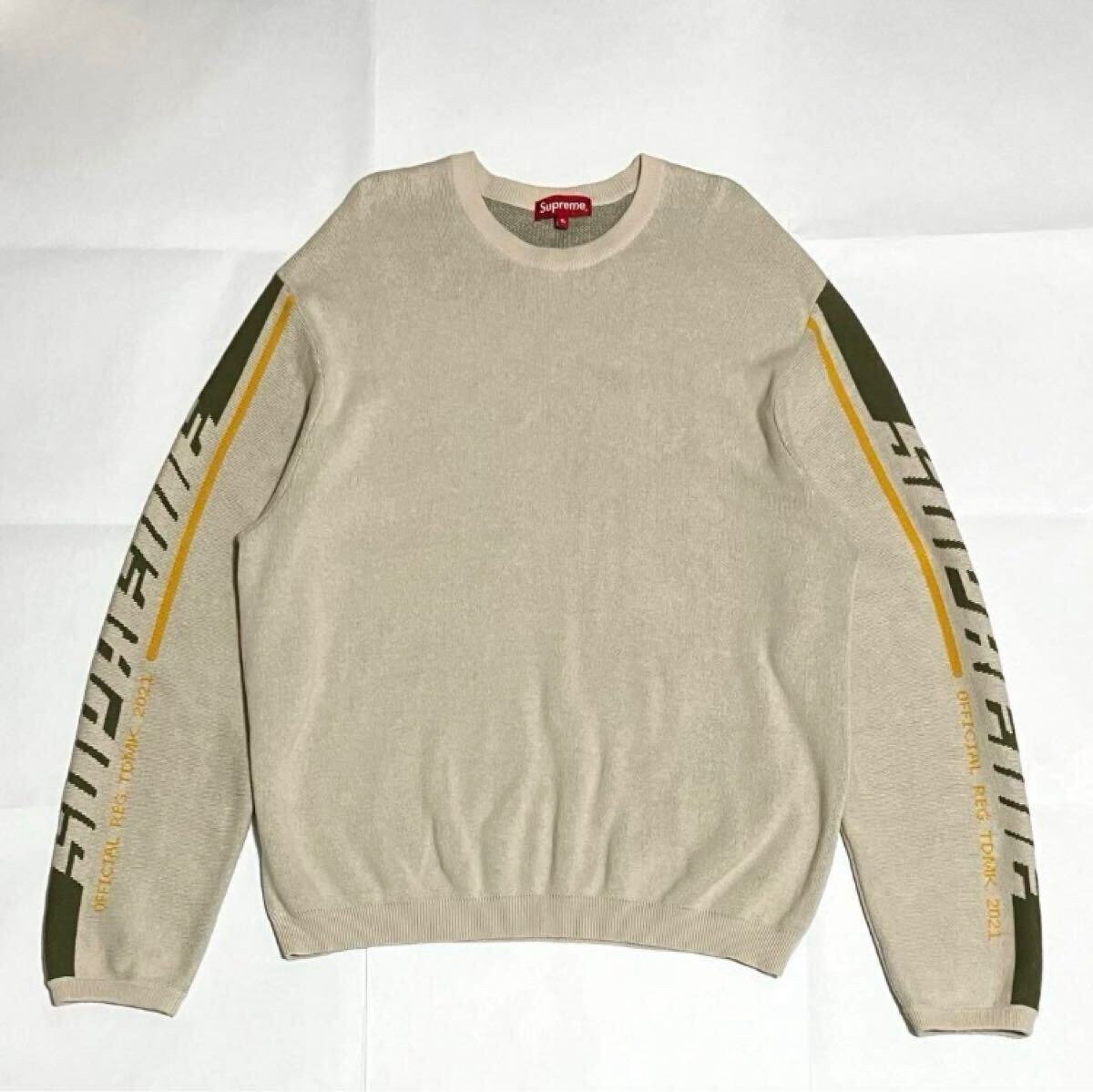 希少】Supreme シュプリーム Sleeve Stripe Sweater クルー 希少】Supreme シュプリーム Sleeve Stripe Sweater クルー