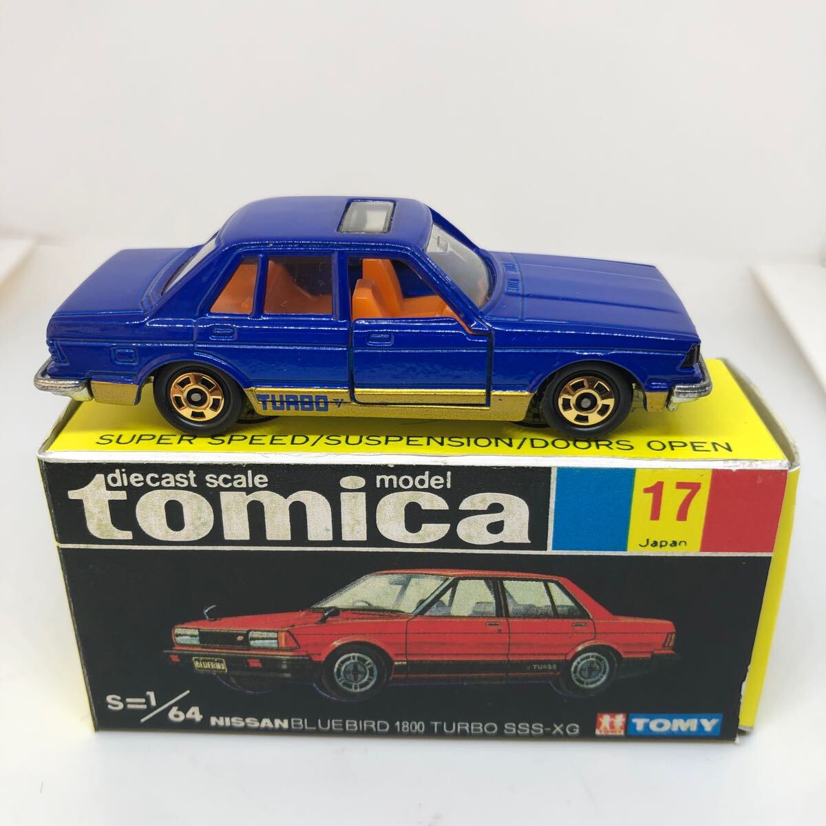 【希少‼︎】 トミカ No.17ニッサン ブルバード ターボ 日本製 1/64 Yahoo!オークション - トミカ 日本製 黒箱 17 ニッサン ブルー