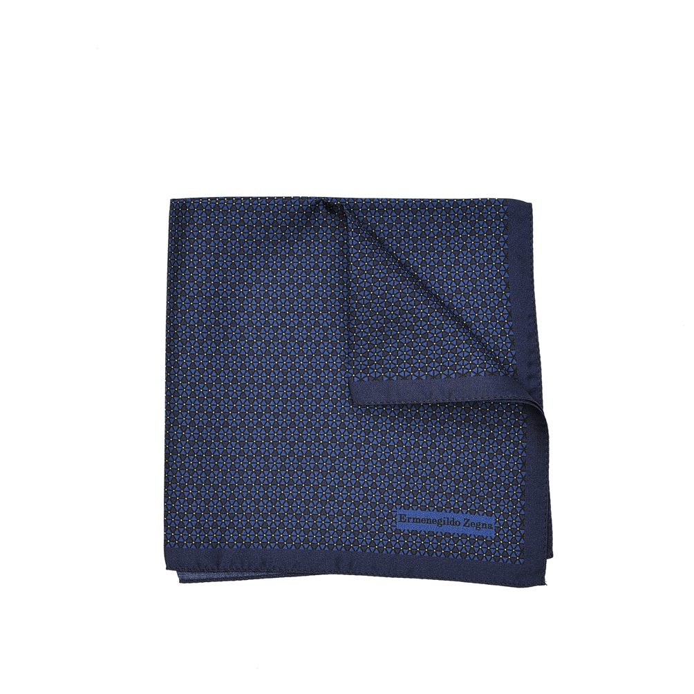  new arrivals new goods Zegna ZEGNA pocket square men's silk 100% pin dot navy 408694