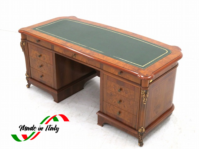 ★r6se271B★展示品★イタリア製★GRILLI★170万★ロココ様式★バロック様式★両袖デスク★書斎机★クラシカル★エレガント★机★