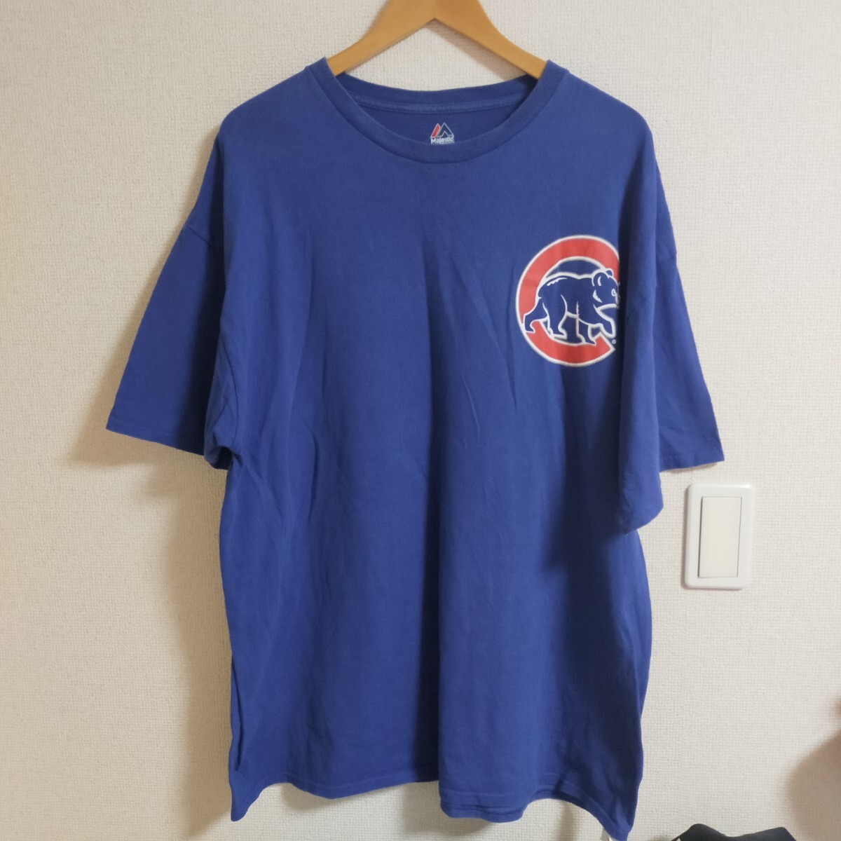 majestic マジェスティック シカゴカブス CABUS ロゴTシャツ ARRIETA 49 半袖 MLB 90s オールド ヴィンテージ 2XL ブルー(青)