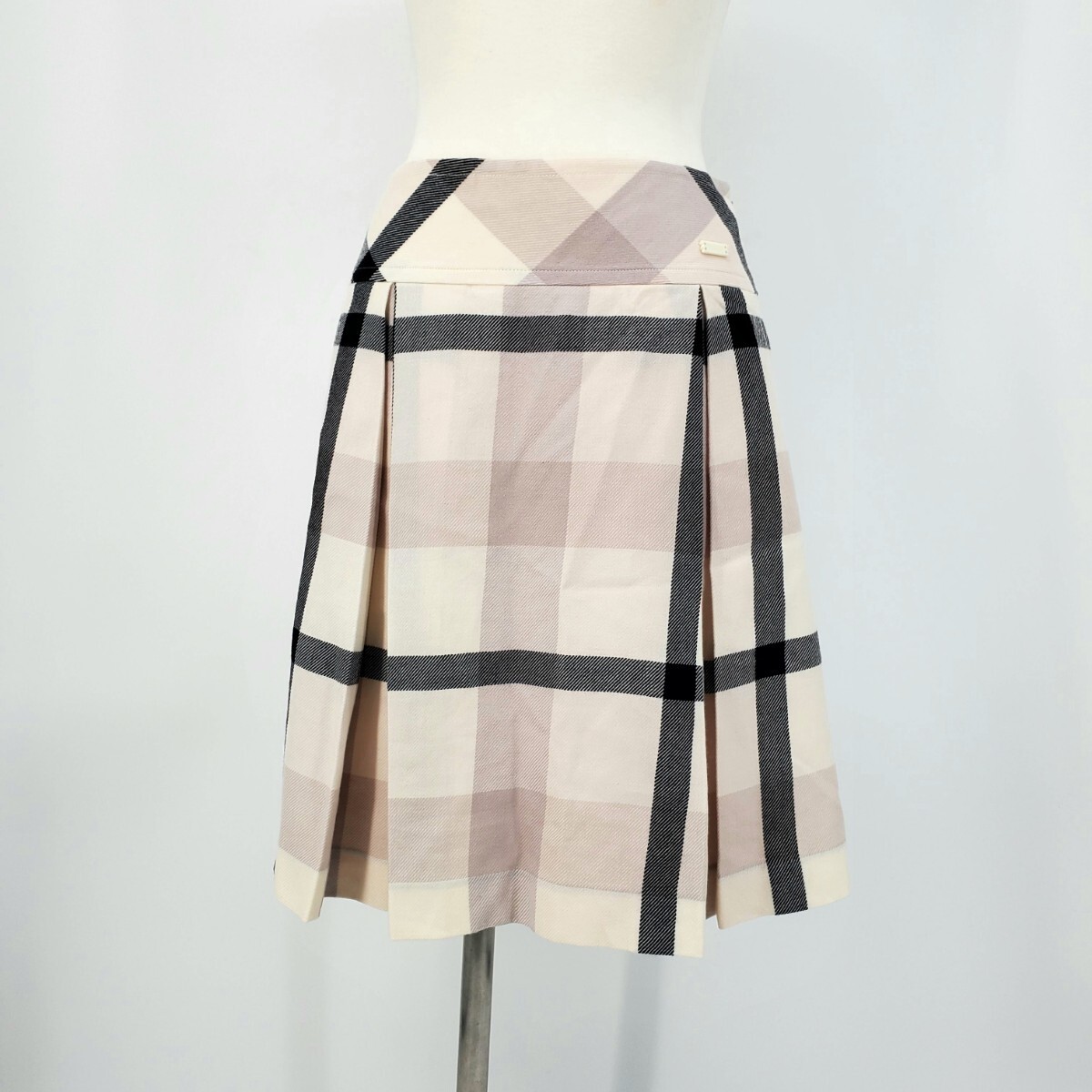 ◇c 【美品】 クレストブリッジ BLUE LABEL CRESTBRIDGE チェック柄 ボックスプリーツ スカート 38サイズ 婦人服 レディース ボトムス