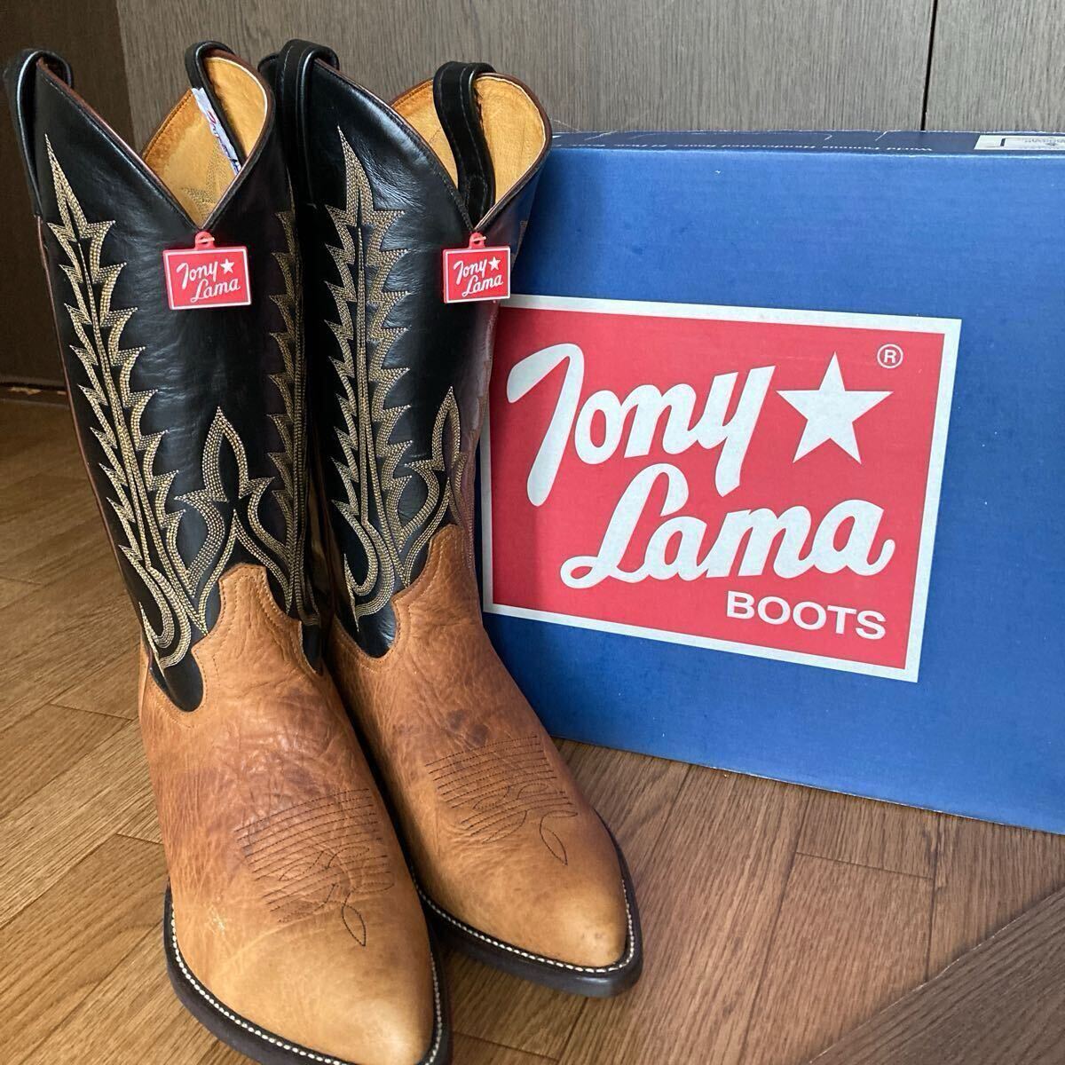 トニー・ラマ ウエスタンブーツ　 Tony Lama USA製 ビンテージ ブラウン