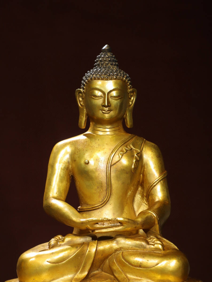 館蔵珍品 銅製 塗金 武財神像』置物 賞物 貴重物品 収蔵品 中国 館蔵珍品 銅製 塗金 武財神像』置物 賞物 貴重物品 収蔵品 中国