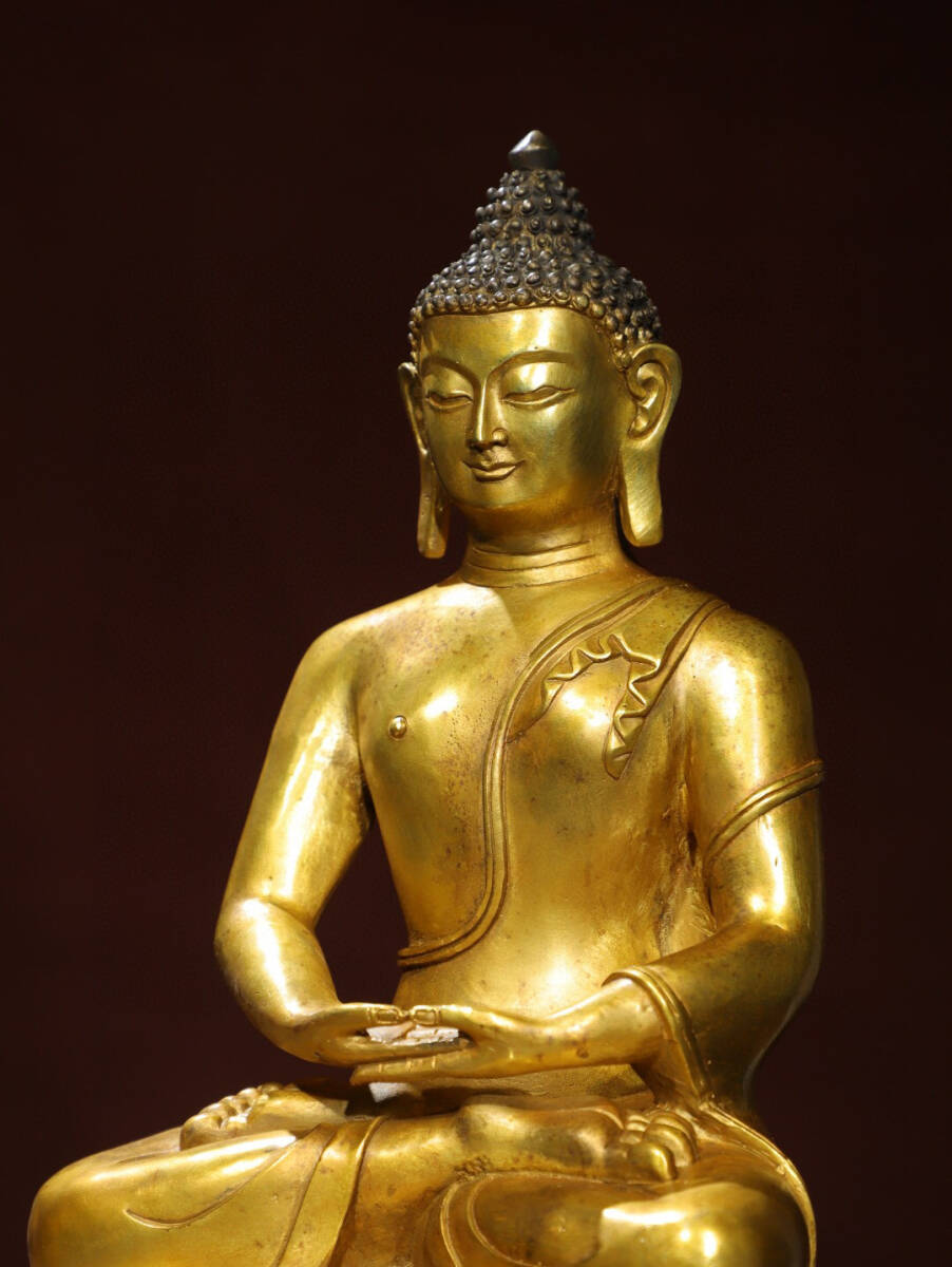 仁】『銅製・塗金・宗喀巴像・仏教古美術・供養品』極細工 古賞 仁】『銅製・塗金・宗喀巴像・仏教古美術・供養品』極細工 古賞