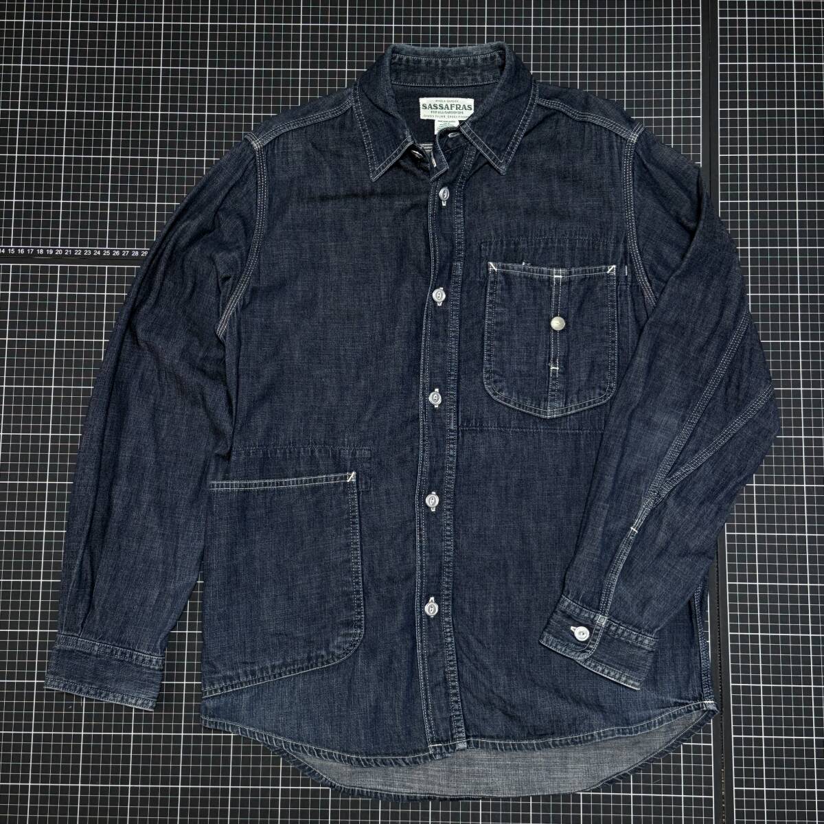 SASSAFRAS『ササフラス』Sサイズ・長袖 デニムシャツ ビンテージ SASSAFRAS『ササフラス』Sサイズ・長袖 デニムシャツ ビンテージ