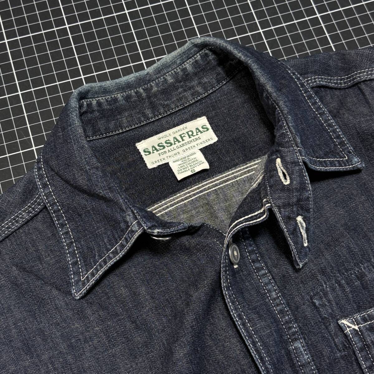 SASSAFRAS『ササフラス』Sサイズ・長袖 デニムシャツ ビンテージ SASSAFRAS『ササフラス』Sサイズ・長袖 デニムシャツ ビンテージ