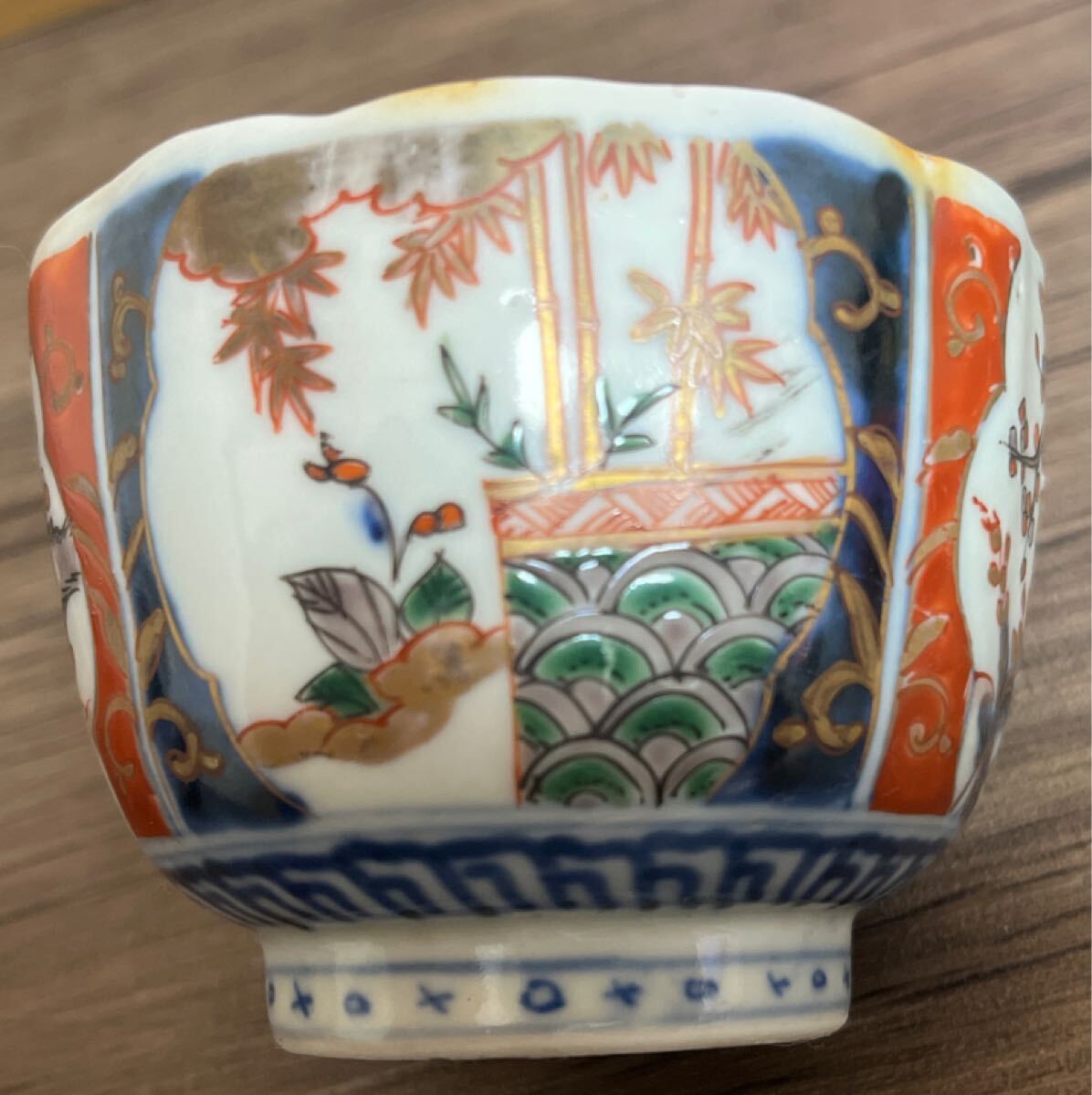 伊万里 色絵兎文覗 染付 工芸品