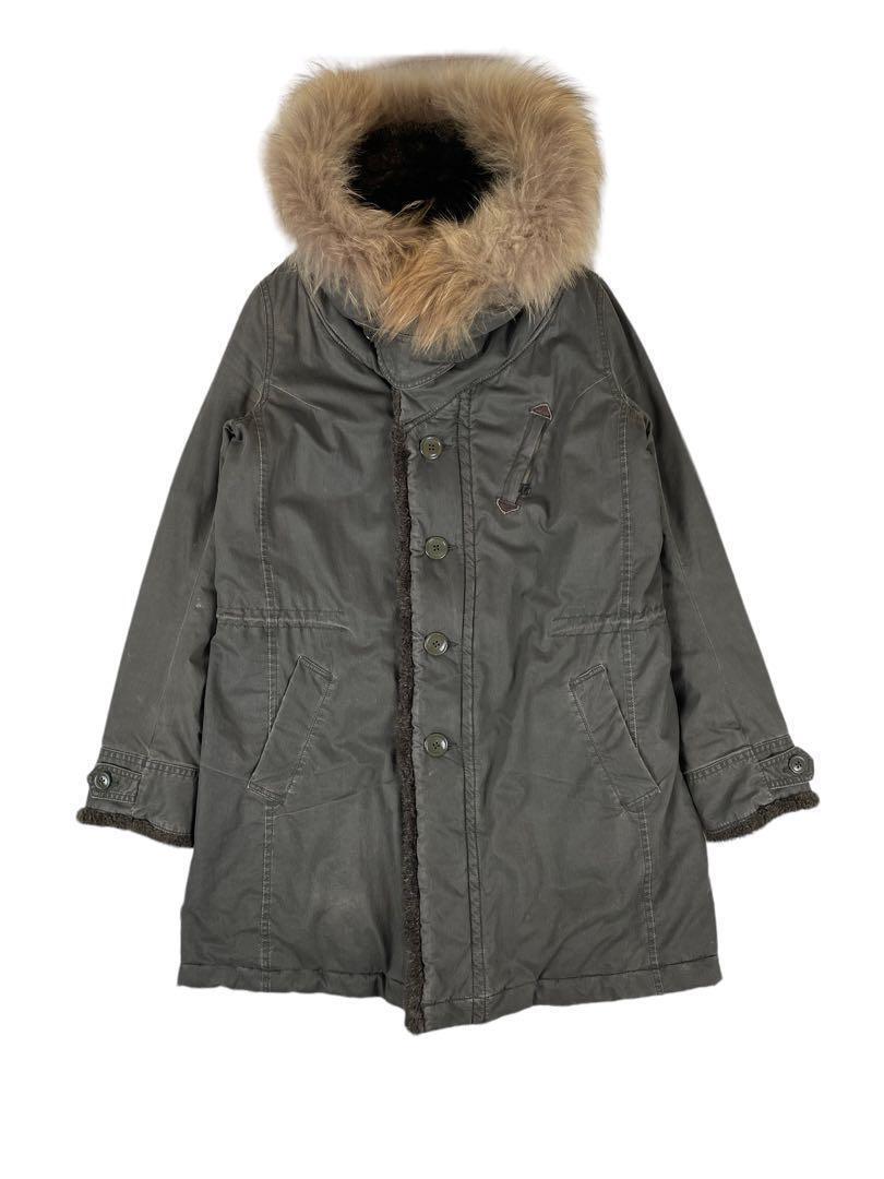 JOHNBULL リアルファー モッズコート 中綿 カーキ ジョンブル　ジョンブル