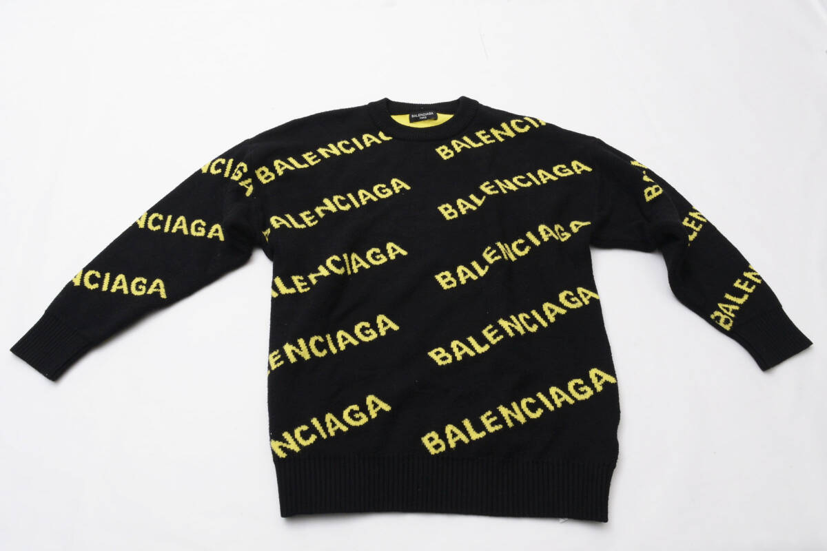 1円～ BALENCIAGA バレンシアガ ニット 美品 Lサイズ CN333