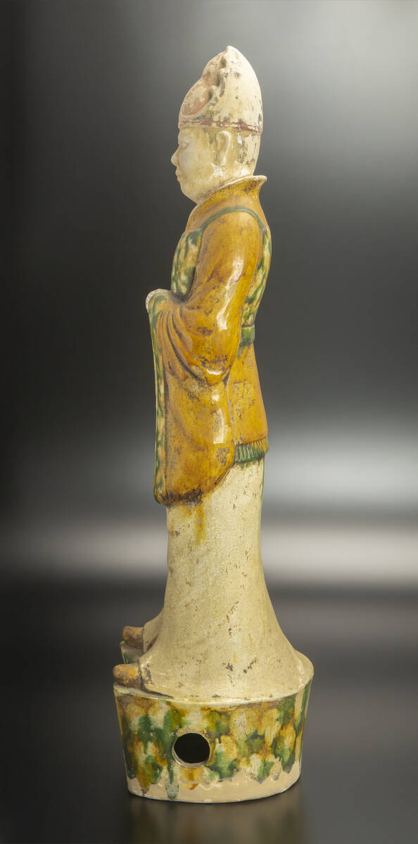 唐 三彩文官俑 中国 古美術_画像2