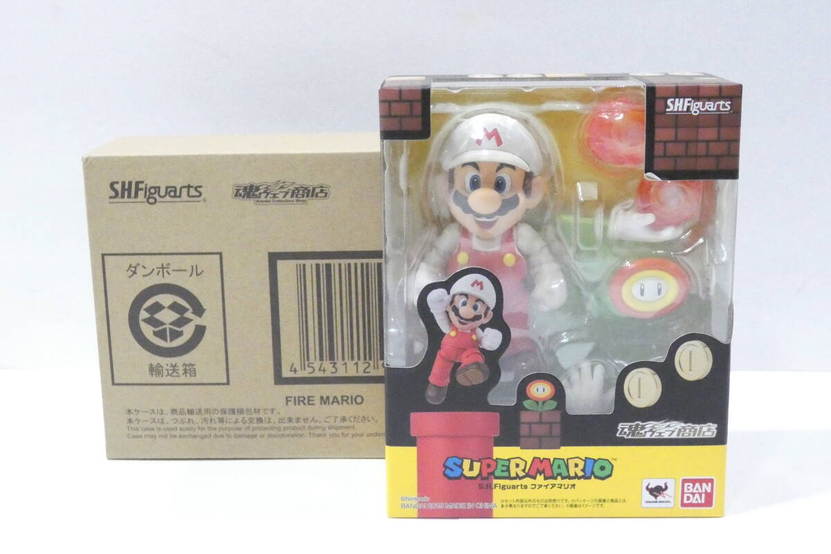 8754T/美品・未使用同様★バンダイ S.H.Figuarts フィギュアーツ ファイアマリオ スーパーマリオブラザーズ