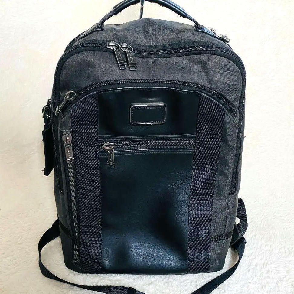 1円　1スタ TUMI トゥミ リュック　232682GT3 ALPHA BRAVO Davis Backpack　アルファブラボー 　レザー　革　A4 ビジネス　ブラック