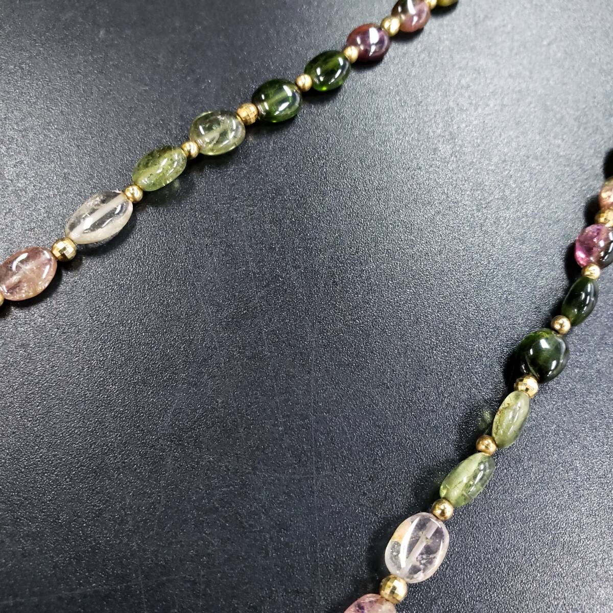 x/x/E103-608 necklace tourmaline K18 weight : approximately 12.36g lady's accessory fashion accessories 