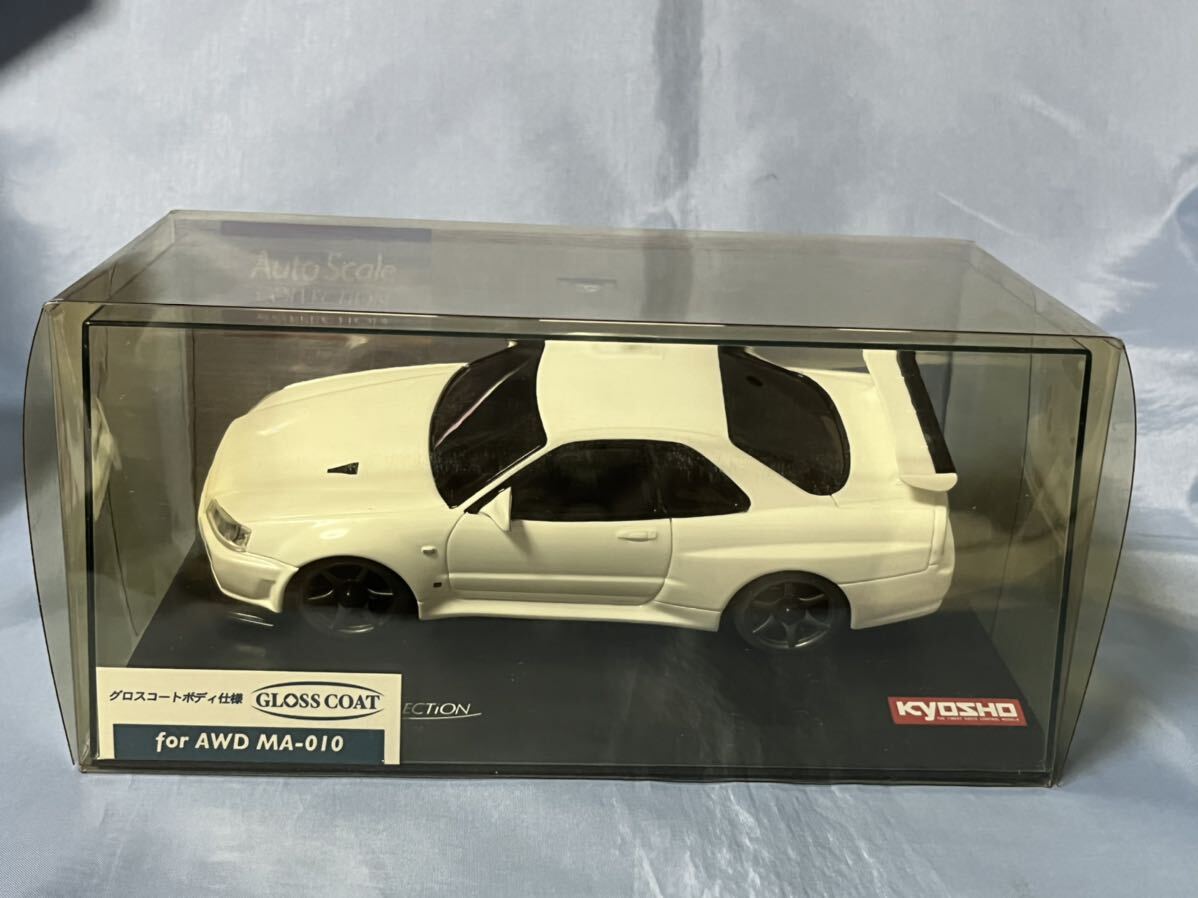  нераспечатанный Kyosho производства Mini-Z корпус Skyline GT-R R34 V спецификация Ⅱnyuru Glo юбка спецификация кузова 1/27