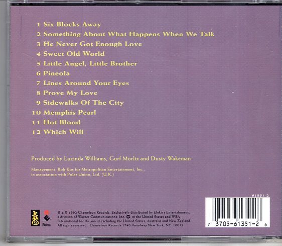 LUCINDA WILLIAMS SWEET OLD WORLD