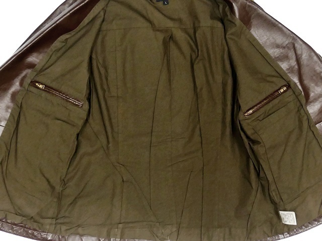 即決★Paul Smith JEANS★メンズL レザーライダースジャケット ポールスミス 茶 本革 ダブル 本皮 パンクロック ライディング ツーリング_画像4
