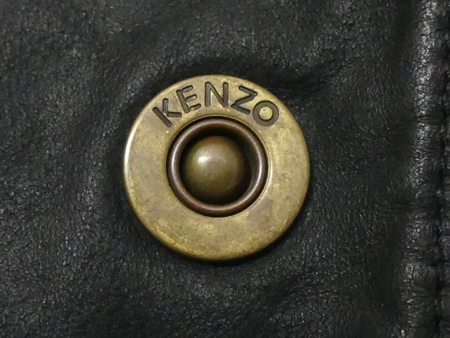 即決 KENZO メンズS レザーステンカラーコート ケンゾー 黒 即決 KENZO メンズS レザーステンカラーコート ケンゾー 黒