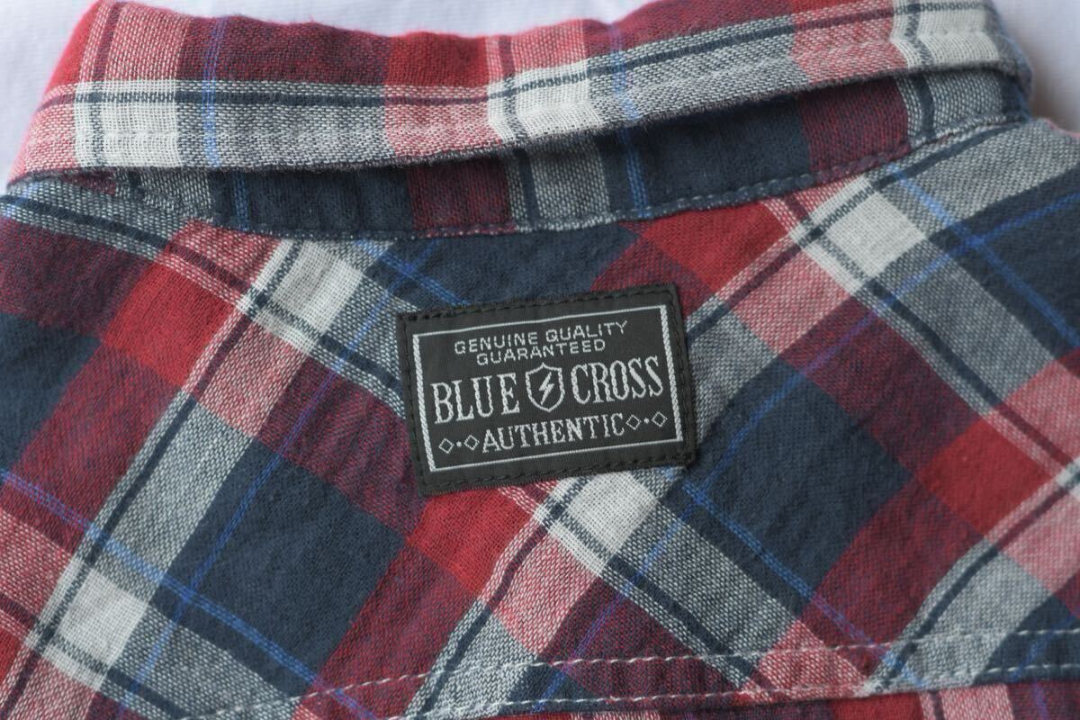 BLUE CROSS ブルークロス SS チェックシャツ　リバーシブル　羽織り　120?130cm 長袖 