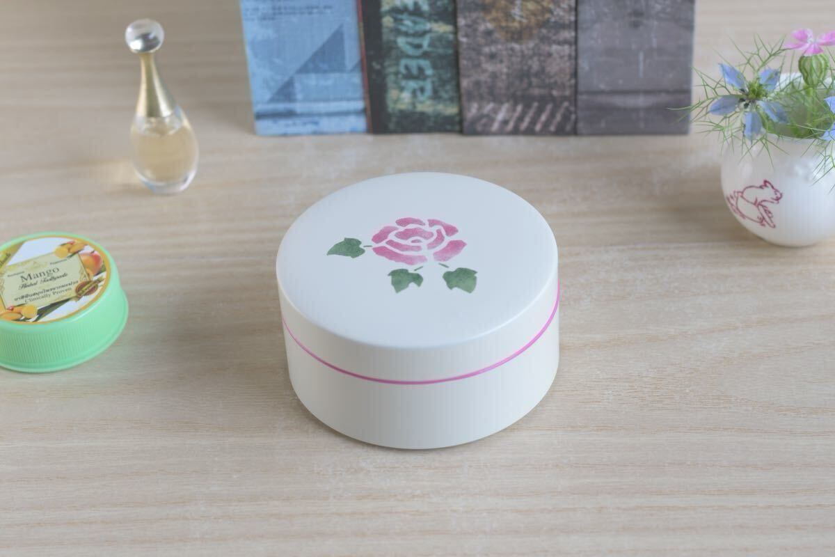 マニーローズ ラウンドケース 小物入れ インテリア 漆器 日本製 新品_画像1