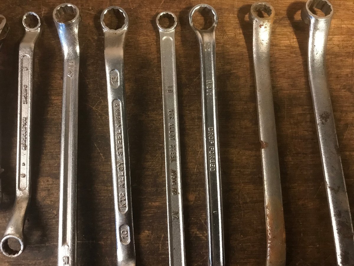 SS-5786■送料込■スパナ メガネレンチ DROP FORGED KTC ALLOY KYOTO TOOL 工具 大工 道具 DIY レトロ 3478g●25點まとめて 大量/くATら