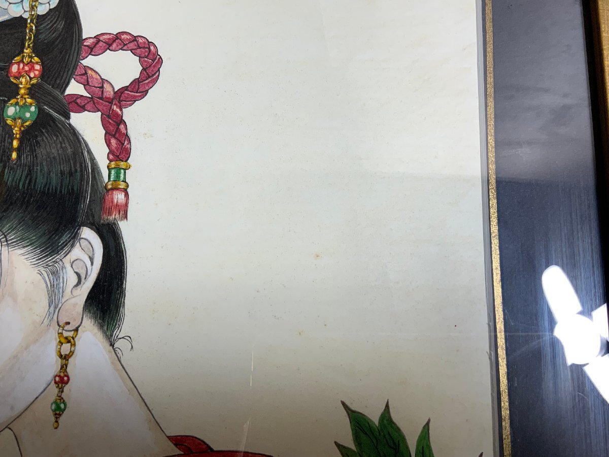 BA1105 □送料込□ 重蔵 紅玉 中国 絵画 美人画 女性 人物画 BA1105 □送料込□ 重蔵 紅玉 中国 絵画 美人画 女性 人物画