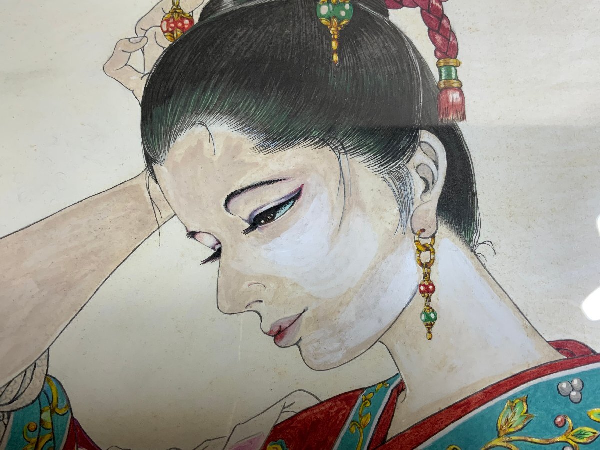 BA1105 □送料込□ 重蔵 紅玉 中国 絵画 美人画 女性 人物画 BA1105 □送料込□ 重蔵 紅玉 中国 絵画 美人画 女性 人物画