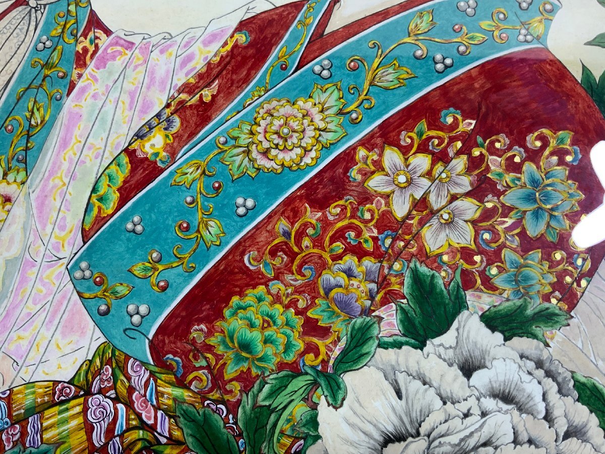 BA1105 □送料込□ 重蔵 紅玉 中国 絵画 美人画 女性 人物画 BA1105 □送料込□ 重蔵 紅玉 中国 絵画 美人画 女性 人物画