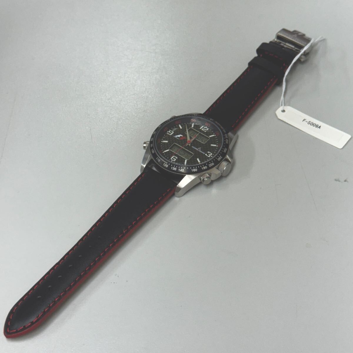 JAQUES LEMANS ジャックルマン fomula1 43mm シルバー F-5009A 新品未使用　長(zhǎng)期保管品 電池交換済