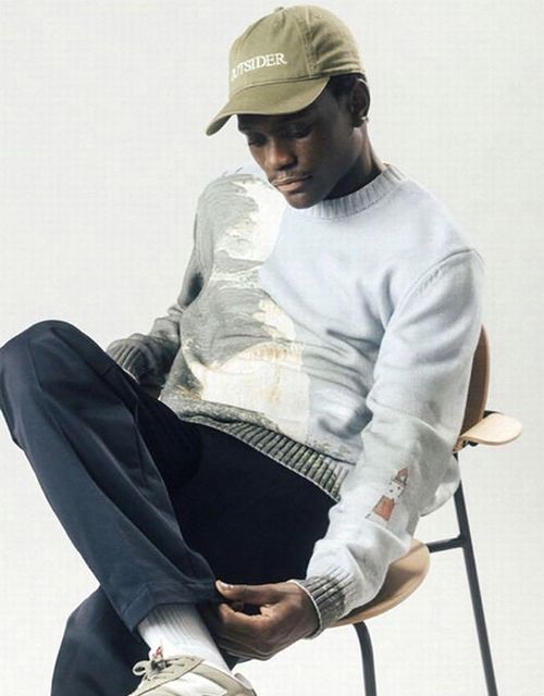 極美品 IDEA BOOKS アイディアブックス OUTSIDER HAT オーガニックコットン 6パネル キャップ KHAKI