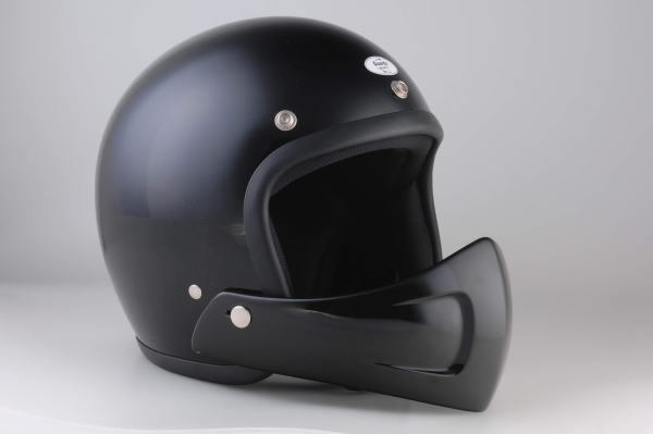 チンガード フェイスガード Chin guard ジェットヘルメット用 バイク用品 ヴィンテージ vintage クラシック 脫著后付 汎用 BK