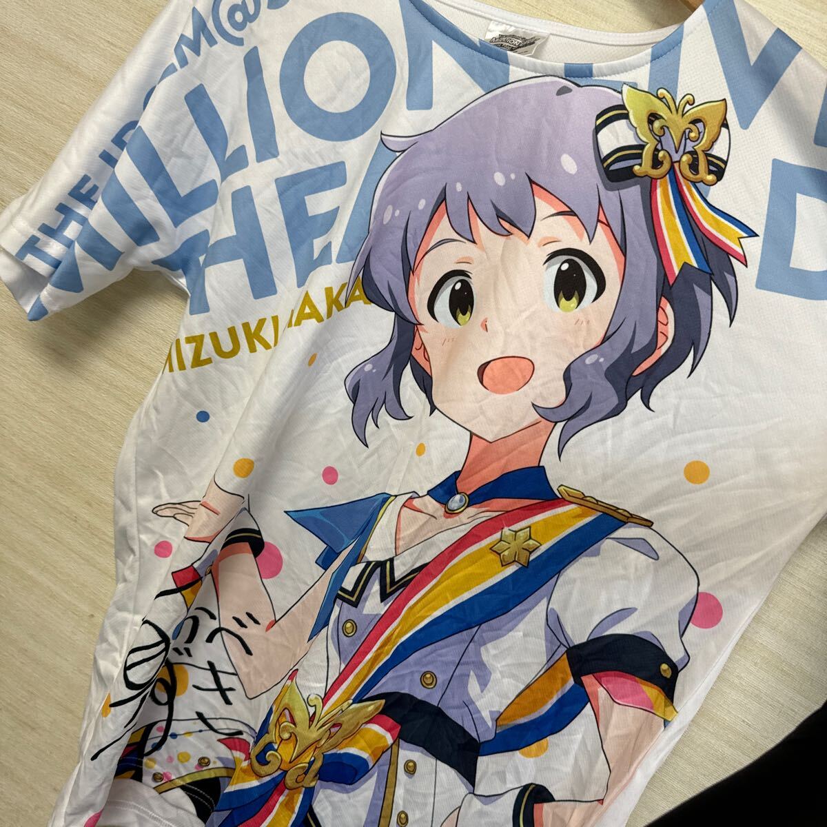 t10-2 The Idol Master million Live theater Dayz T-shirt 5 point together free size autographed storage goods 