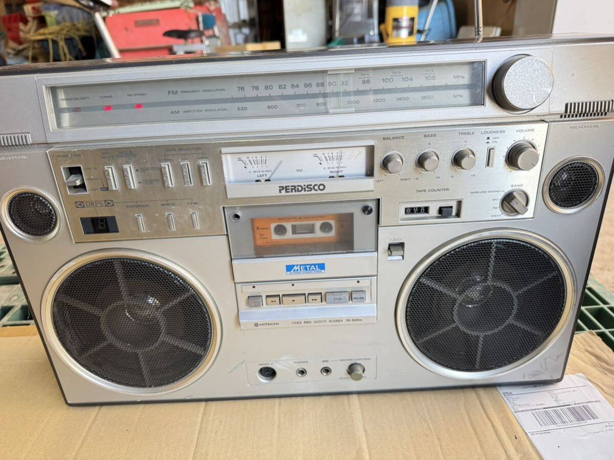 昭和レトロ HITACHI 日立 カセットレコーダー ラジカセ TRK-8280 昭和レトロ HITACHI 日立 カセットレコーダー ラジカセ TRK-8280