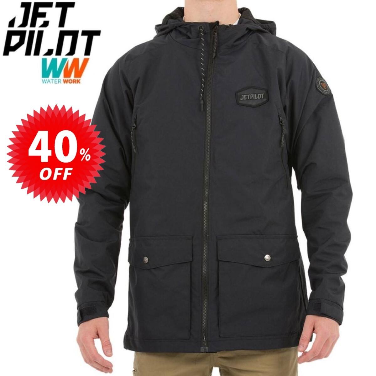 ジェットパイロット JETPILOT ジャケット セール 40%オフ 送料無料 ベンチャー ライドジャケット W18700 ブラック L フィッシング 釣り