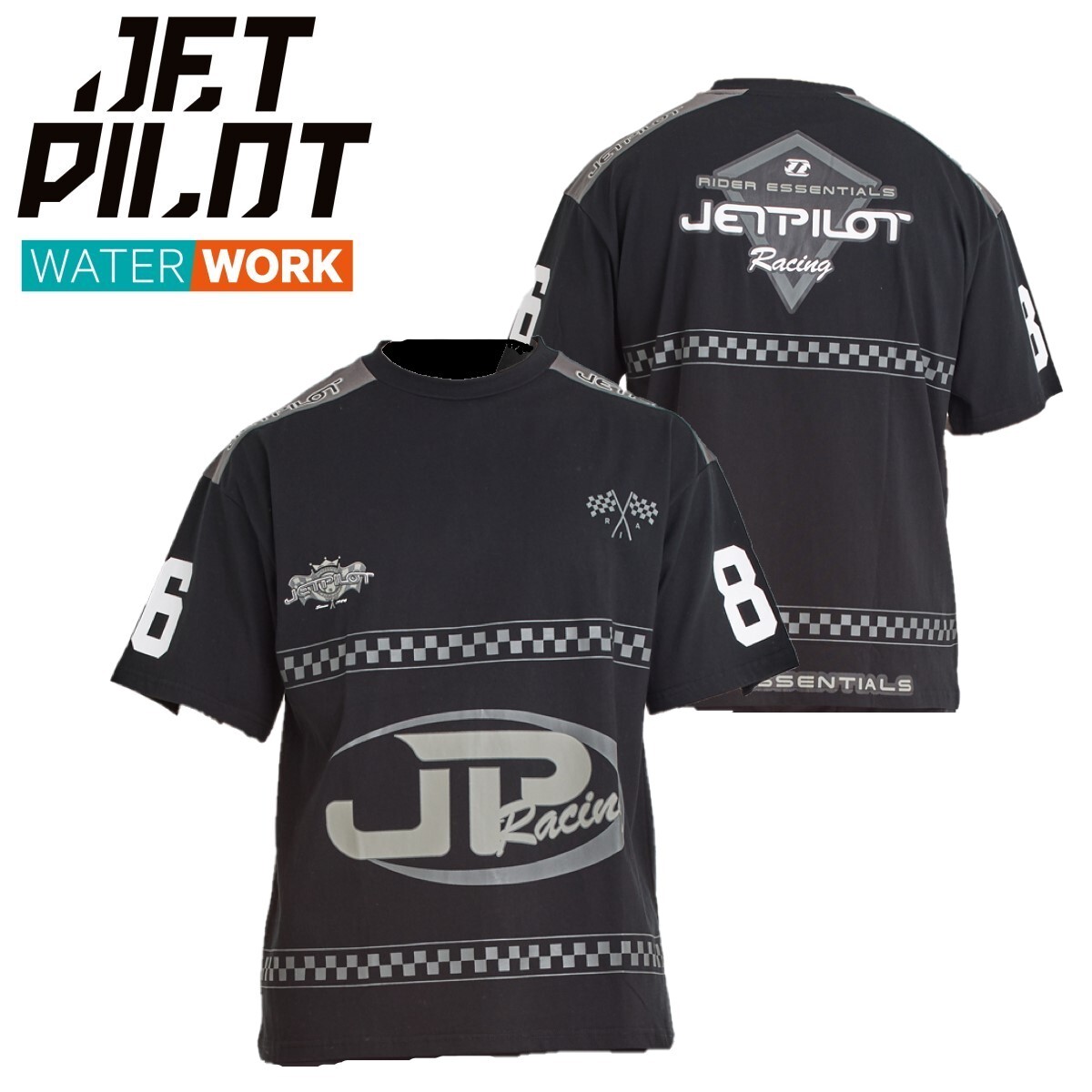 ジェットパイロット JETPILOT 2025 Tシャツ メンズ 送料無料 JP レーシング S/S Tシャツ S24612 ブラック M
