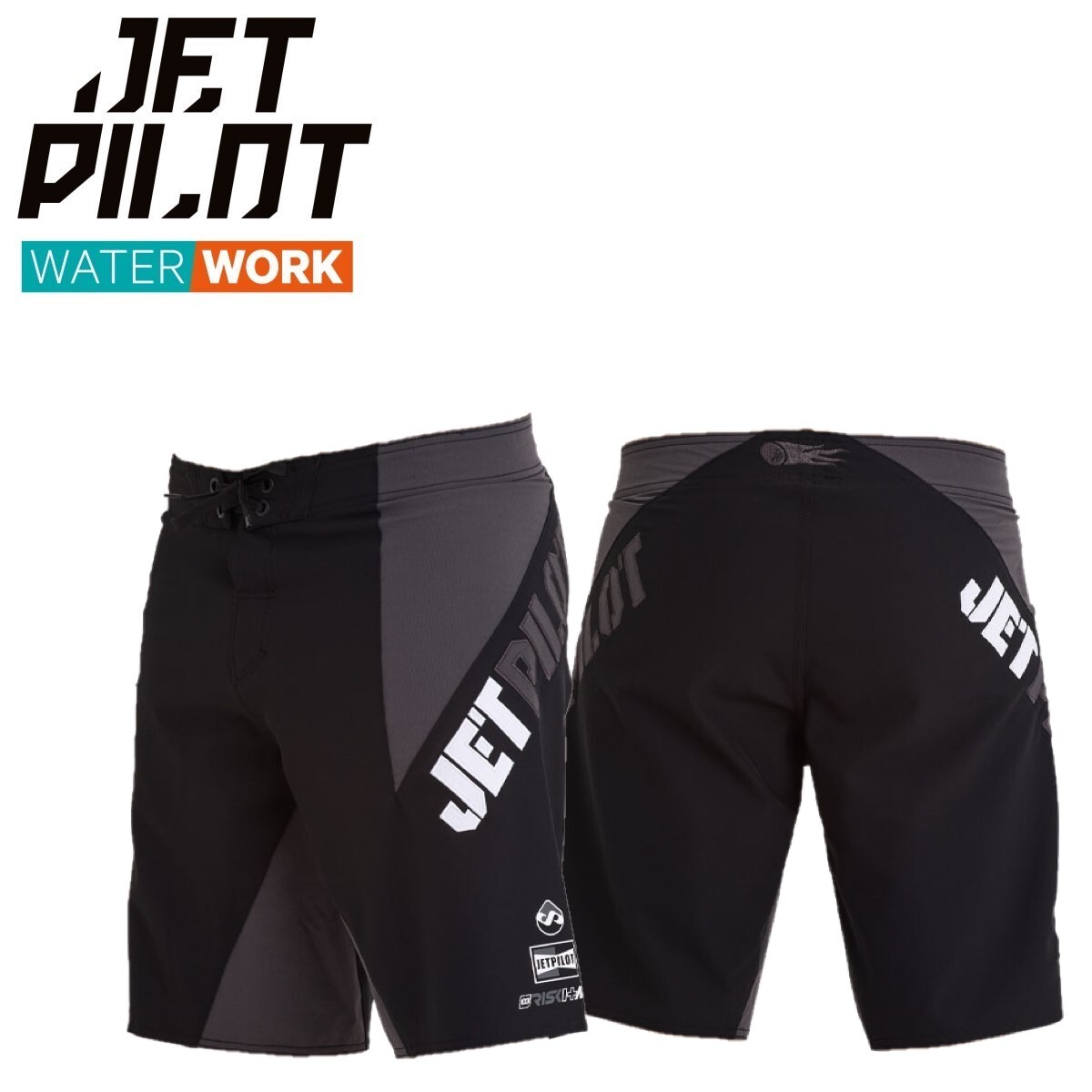 ジェットパイロット JETPILOT 2025 ボードパンツ 送料無料 リスク イット オール ボードショーツ S24902 ブラック 32 海パン