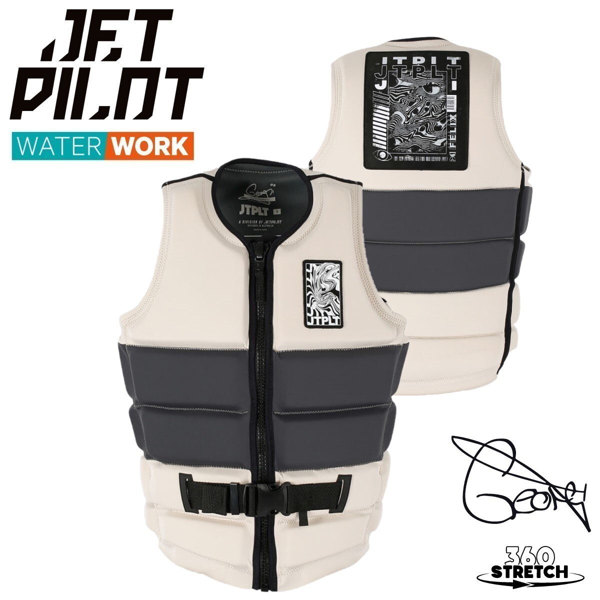 ジェットパイロット JETPILOT 2025 ライフジャケット 送料無料 X1 F/E ベスト フェリックス JA24110 コンクリート M ウェイク サップ