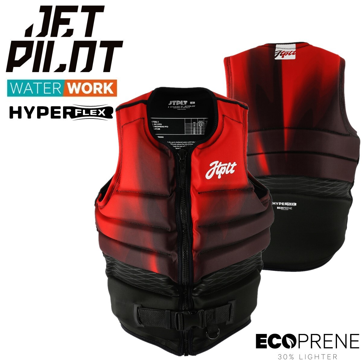 ジェットパイロット JETPILOT 2025 ライフジャケット 送料無料 フェーズ ハイパーフレックス エコ ベスト JA24248 レッド M サップ