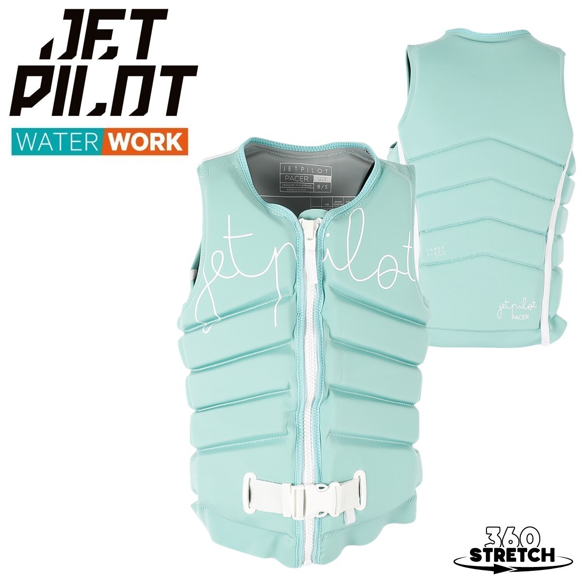 ジェットパイロット JETPILOT 2025 ライフジャケット 送料無料 ペーサー X1 レディース ベスト JA24305 ティール 8/S ウェイク サップ