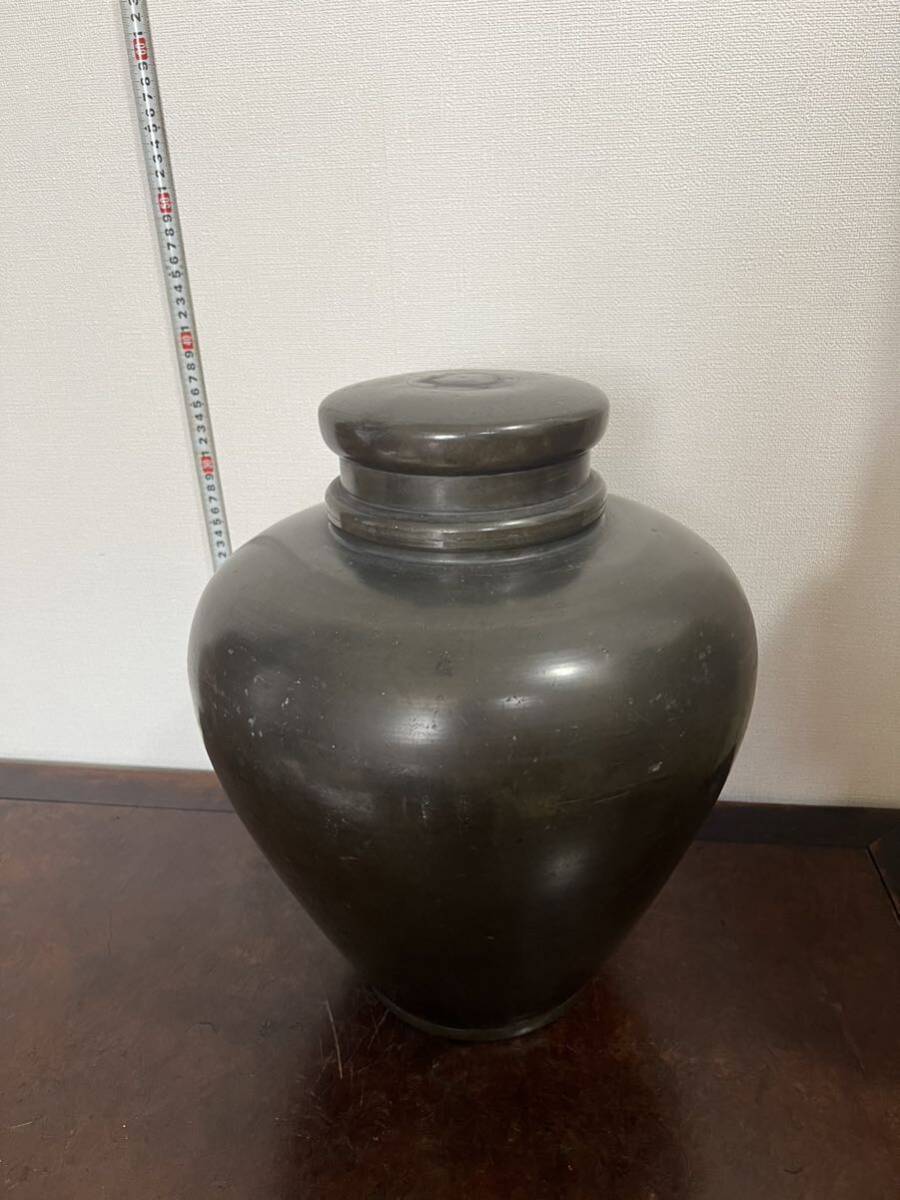 大型 茶壺 古錫 茶入 煎茶道具 茶心壺 錫製 茶壷 茶器 大型 茶壺 古錫 茶入 煎茶道具 茶心壺 錫製 茶壷 茶器