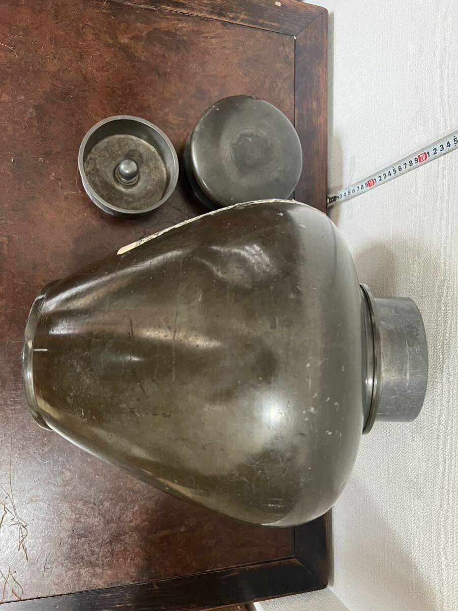 大型 茶壺 古錫 茶入 煎茶道具 茶心壺 錫製 茶壷 茶器 大型 茶壺 古錫 茶入 煎茶道具 茶心壺 錫製 茶壷 茶器