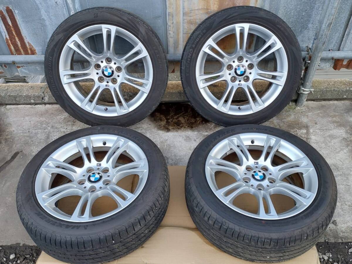 BMW F10 F11 Mスポーツ 純正 18インチ 8J +30 ホイール 7842650 ＆ タイヤ MAXTREK 245/45ZR18 2024年 BRIDGESTONE 245/45R18 4本セット 