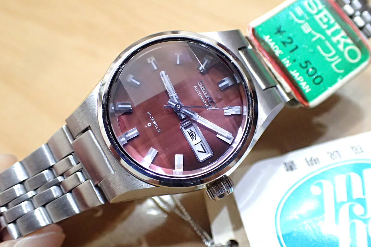 未使用/デッドストック ◆セイコー/SEIKO　ジョイフル 2706-027A レッド文字盤/カットガラス レディース 自動巻き腕時計