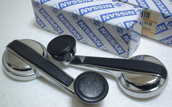 ハコスカ用ウインドーハンドル2個セット新品 日産純正品 窓ウィンドウレギュレーター/レギュレターハンドル2ドア/KGC10/KPGC10/C10